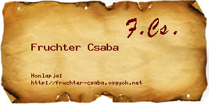 Fruchter Csaba névjegykártya